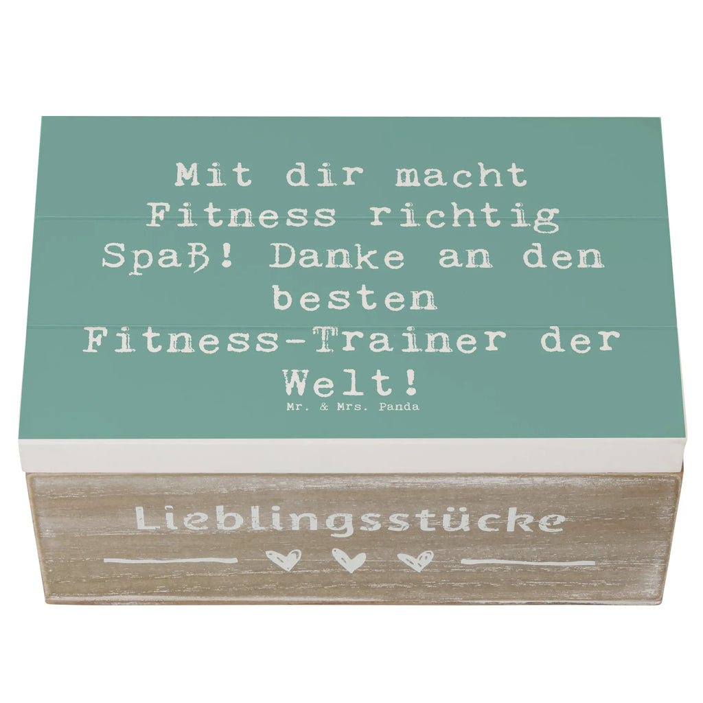 Holzkiste Mit dir macht Fitness richtig Spaß! Danke an den besten Fitness-Trainer der Welt! Holzkiste, Kiste, Schatzkiste, Truhe, Schatulle, XXL, Erinnerungsbox, Erinnerungskiste, Dekokiste, Aufbewahrungsbox, Geschenkbox, Geschenkdose