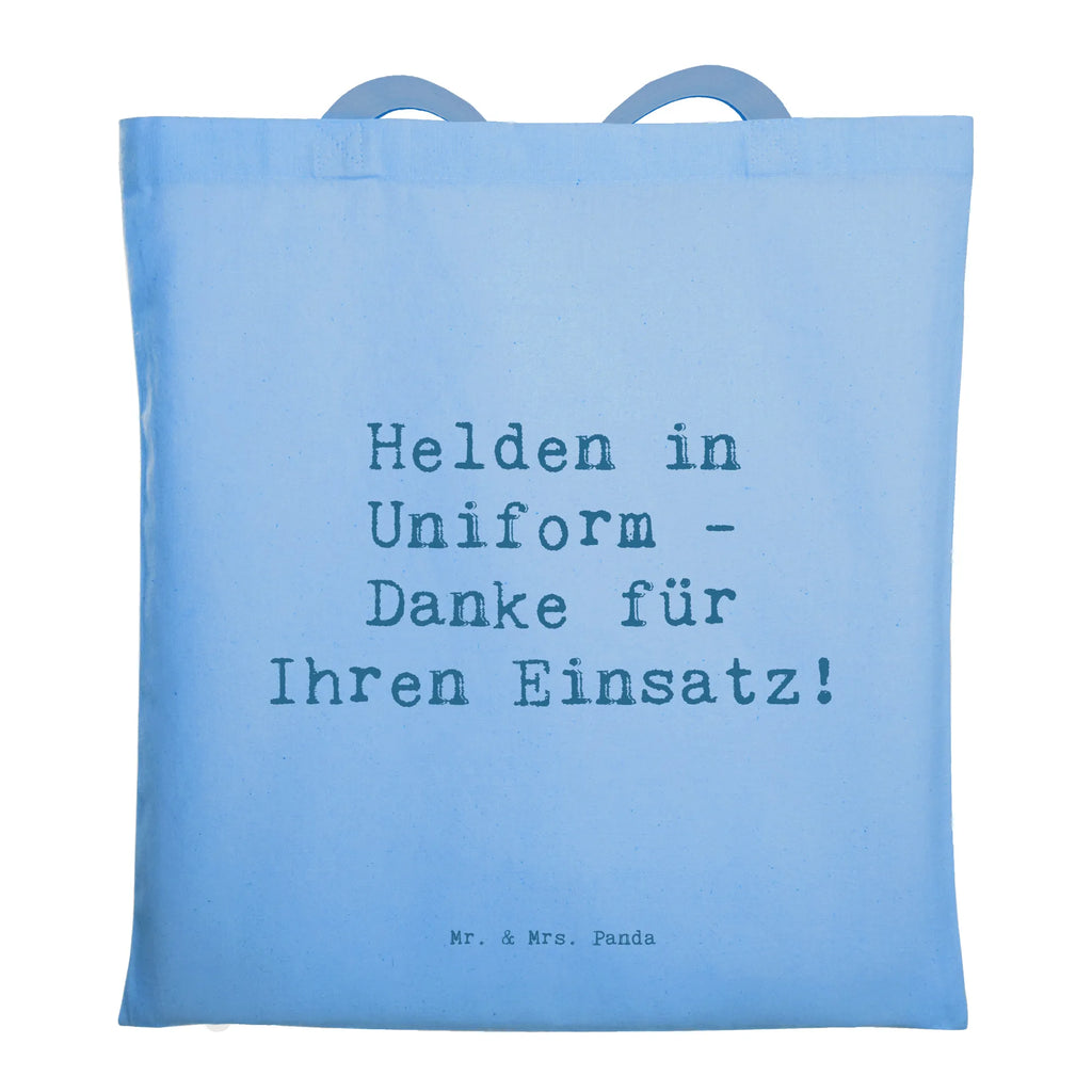 Tragetasche Helden in Uniform - Danke für Ihren Einsatz! Beuteltasche, Beutel, Einkaufstasche, Jutebeutel, Stoffbeutel, Tasche, Shopper, Umhängetasche, Strandtasche, Schultertasche, Stofftasche, Tragetasche, Badetasche, Jutetasche, Einkaufstüte, Laptoptasche