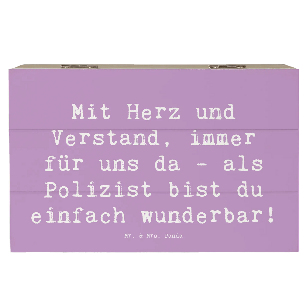 Holzkiste Mit Herz und Verstand, immer für uns da - als Polizist bist du einfach wunderbar! Holzkiste, Kiste, Schatzkiste, Truhe, Schatulle, XXL, Erinnerungsbox, Erinnerungskiste, Dekokiste, Aufbewahrungsbox, Geschenkbox, Geschenkdose