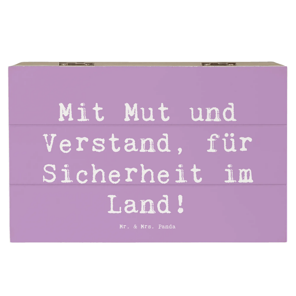 Holzkiste Mit Mut und Verstand, für Sicherheit im Land! Holzkiste, Kiste, Schatzkiste, Truhe, Schatulle, XXL, Erinnerungsbox, Erinnerungskiste, Dekokiste, Aufbewahrungsbox, Geschenkbox, Geschenkdose