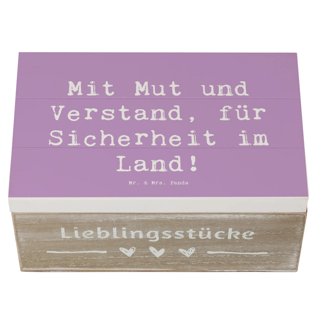 Holzkiste Mit Mut und Verstand, für Sicherheit im Land! Holzkiste, Kiste, Schatzkiste, Truhe, Schatulle, XXL, Erinnerungsbox, Erinnerungskiste, Dekokiste, Aufbewahrungsbox, Geschenkbox, Geschenkdose