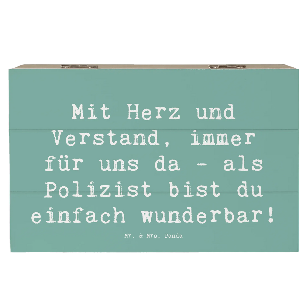 Holzkiste Mit Herz und Verstand, immer für uns da - als Polizist bist du einfach wunderbar! Holzkiste, Kiste, Schatzkiste, Truhe, Schatulle, XXL, Erinnerungsbox, Erinnerungskiste, Dekokiste, Aufbewahrungsbox, Geschenkbox, Geschenkdose