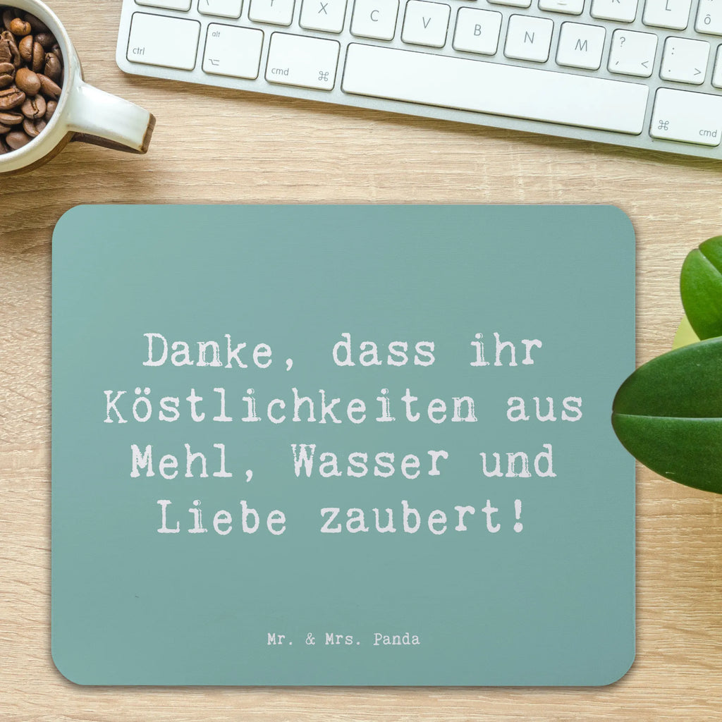 Mauspad Danke, dass ihr Köstlichkeiten aus Mehl, Wasser und Liebe zaubert! Mousepad, Computer zubehör, Büroausstattung, PC Zubehör, Arbeitszimmer, Mauspad, Einzigartiges Mauspad, Designer Mauspad, Mausunterlage, Mauspad Büro