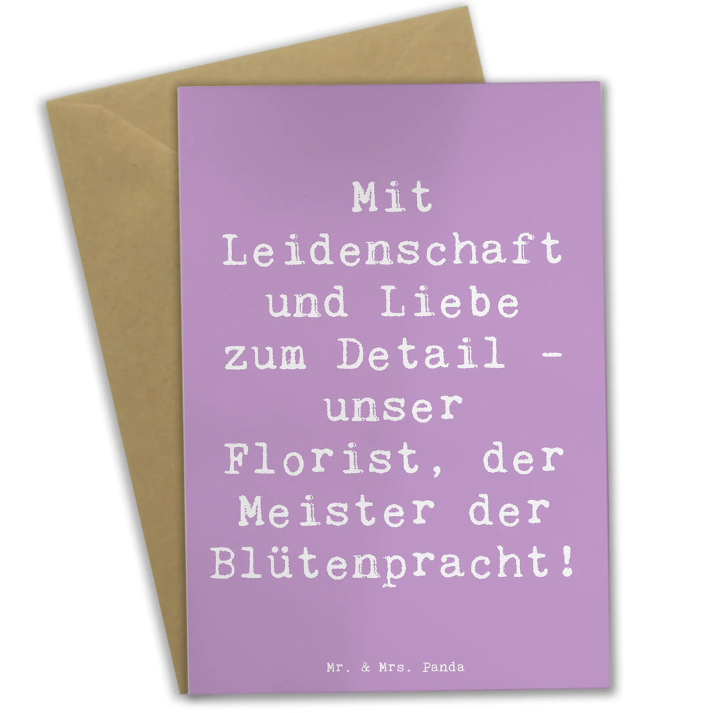 Grußkarte Spruch Florist Kunst Grußkarte, Klappkarte, Einladungskarte, Glückwunschkarte, Hochzeitskarte, Geburtstagskarte, Karte, Ansichtskarten