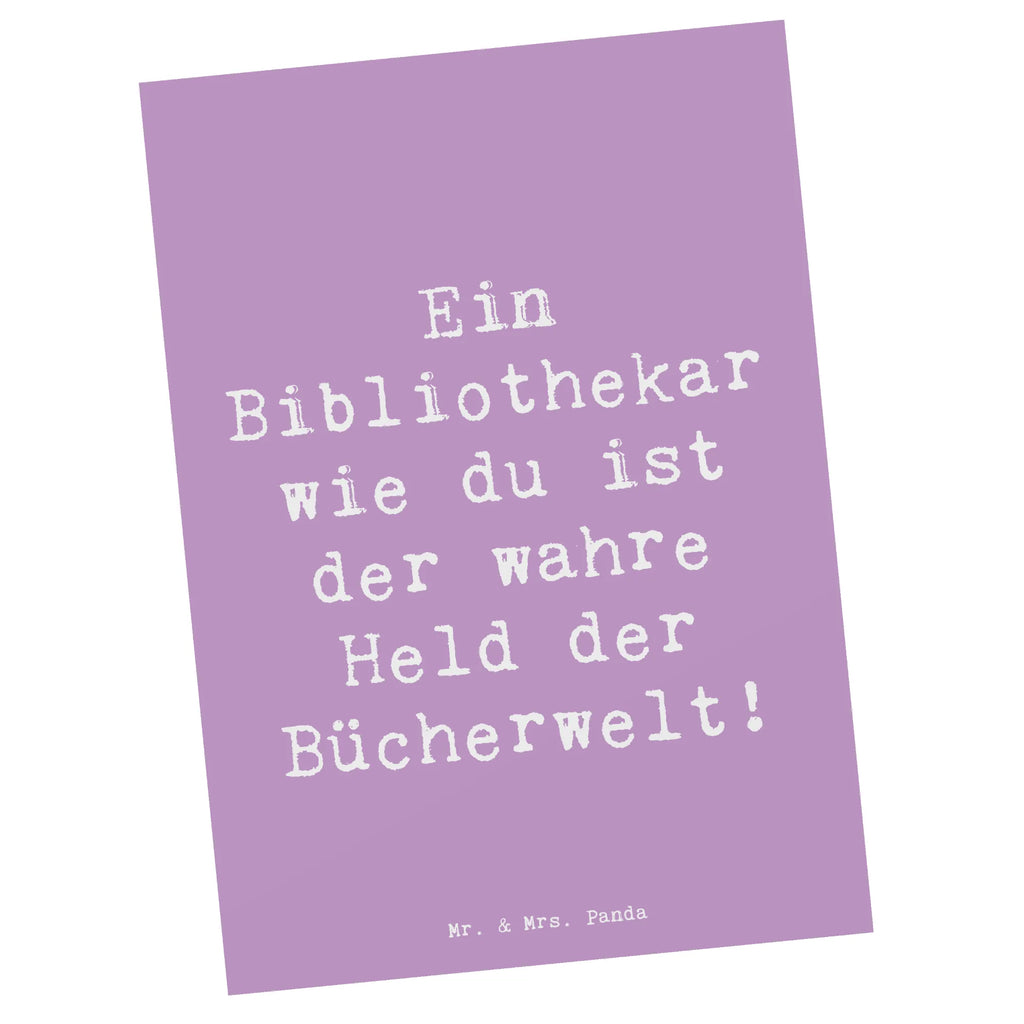 Postkarte Ein Bibliothekar wie du ist der wahre Held der Bücherwelt! Postkarte, Karte, Geschenkkarte, Grußkarte, Einladung, Ansichtskarte, Geburtstagskarte, Einladungskarte, Dankeskarte, Ansichtskarten, Einladung Geburtstag, Einladungskarten Geburtstag