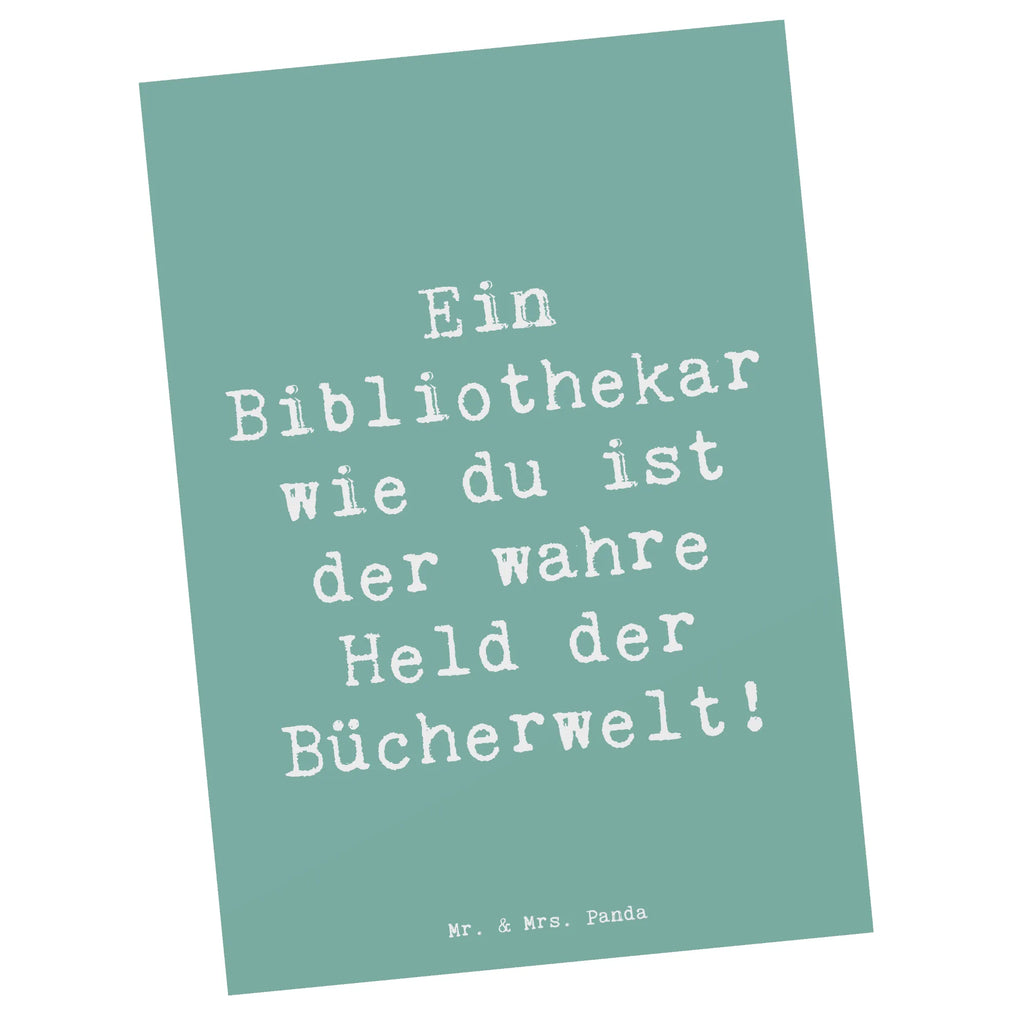 Postkarte Ein Bibliothekar wie du ist der wahre Held der Bücherwelt! Postkarte, Karte, Geschenkkarte, Grußkarte, Einladung, Ansichtskarte, Geburtstagskarte, Einladungskarte, Dankeskarte, Ansichtskarten, Einladung Geburtstag, Einladungskarten Geburtstag