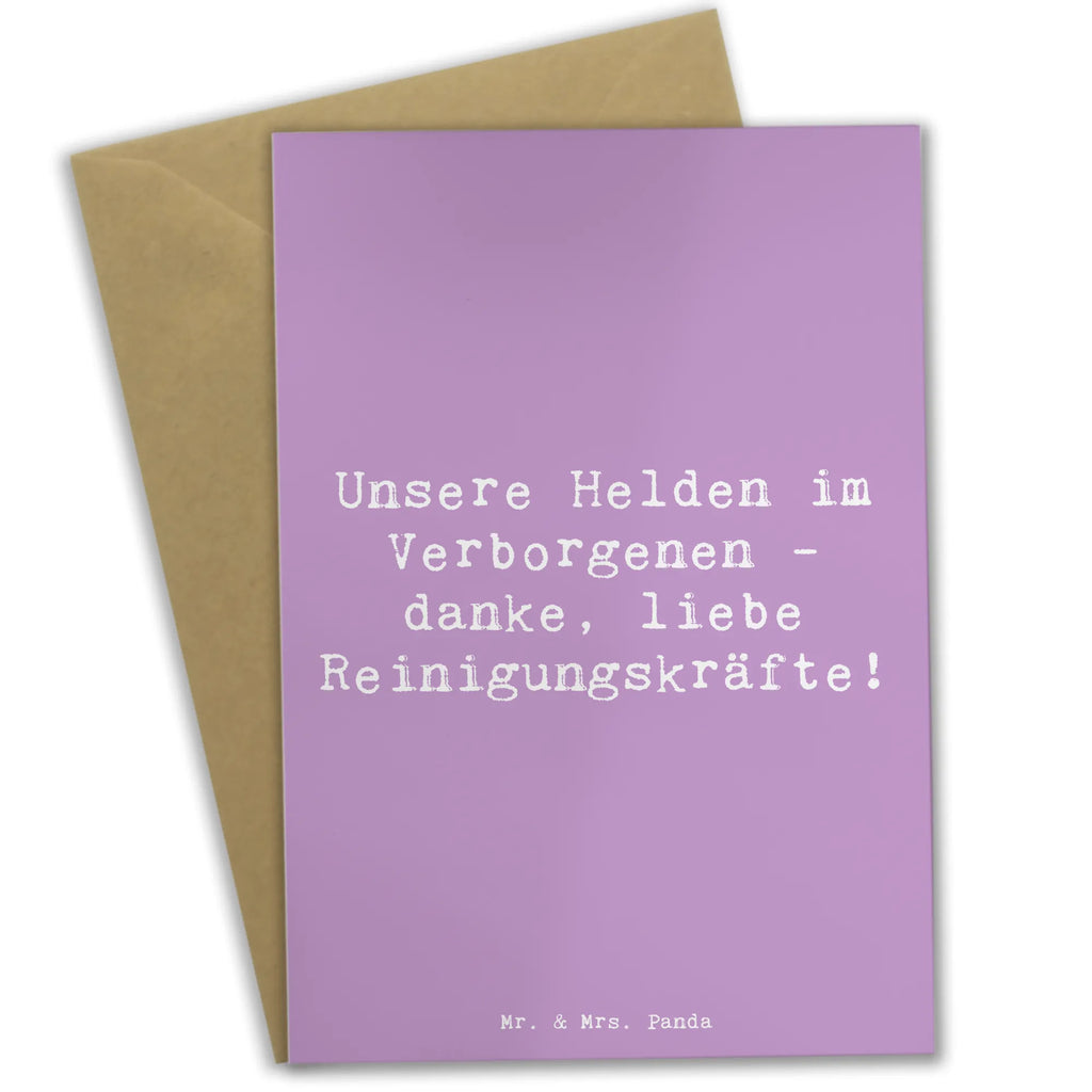 Grußkarte Unsere Helden im Verborgenen - danke, liebe Reinigungskräfte! Grußkarte, Klappkarte, Einladungskarte, Glückwunschkarte, Hochzeitskarte, Geburtstagskarte, Karte, Ansichtskarten