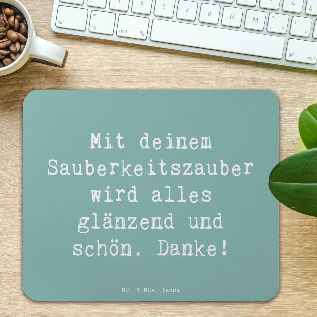 Mauspad Spruch Reinigungskraft Zauber Mousepad, Computer zubehör, Büroausstattung, PC Zubehör, Arbeitszimmer, Mauspad, Einzigartiges Mauspad, Designer Mauspad, Mausunterlage, Mauspad Büro