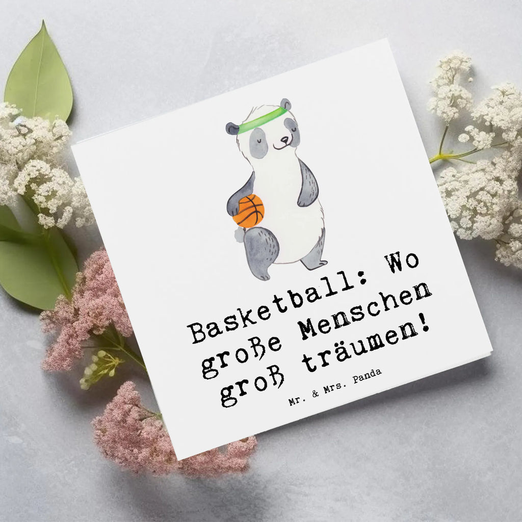 Deluxe Karte Basketball Träume Karte, Grußkarte, Klappkarte, Einladungskarte, Glückwunschkarte, Hochzeitskarte, Geburtstagskarte, Hochwertige Grußkarte, Hochwertige Klappkarte, Geschenk, Sport, Sportart, Hobby, Schenken, Danke, Dankeschön, Auszeichnung, Gewinn, Sportler