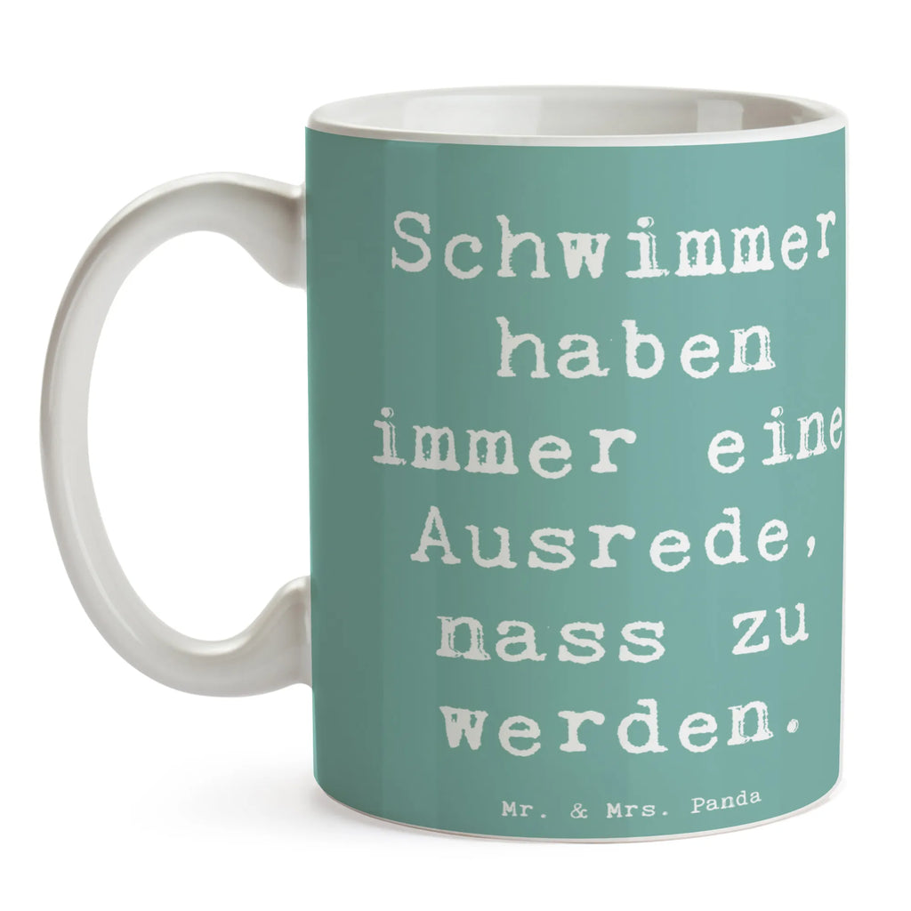 Tasse Spruch Schwimmen Ausrede Tasse, Kaffeetasse, Teetasse, Becher, Kaffeebecher, Teebecher, Keramiktasse, Porzellantasse, Büro Tasse, Geschenk Tasse, Tasse Sprüche, Tasse Motive, Kaffeetassen, Tasse bedrucken, Designer Tasse, Cappuccino Tassen, Schöne Teetassen, Geschenk, Sport, Sportart, Hobby, Schenken, Danke, Dankeschön, Auszeichnung, Gewinn, Sportler