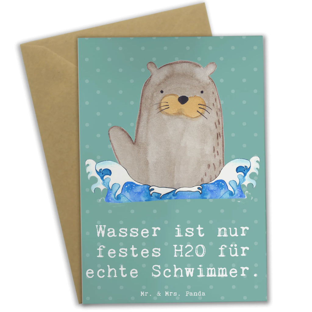 Grußkarte Schwimmen Abenteuer Grußkarte, Klappkarte, Einladungskarte, Glückwunschkarte, Hochzeitskarte, Geburtstagskarte, Karte, Ansichtskarten, Geschenk, Sport, Sportart, Hobby, Schenken, Danke, Dankeschön, Auszeichnung, Gewinn, Sportler