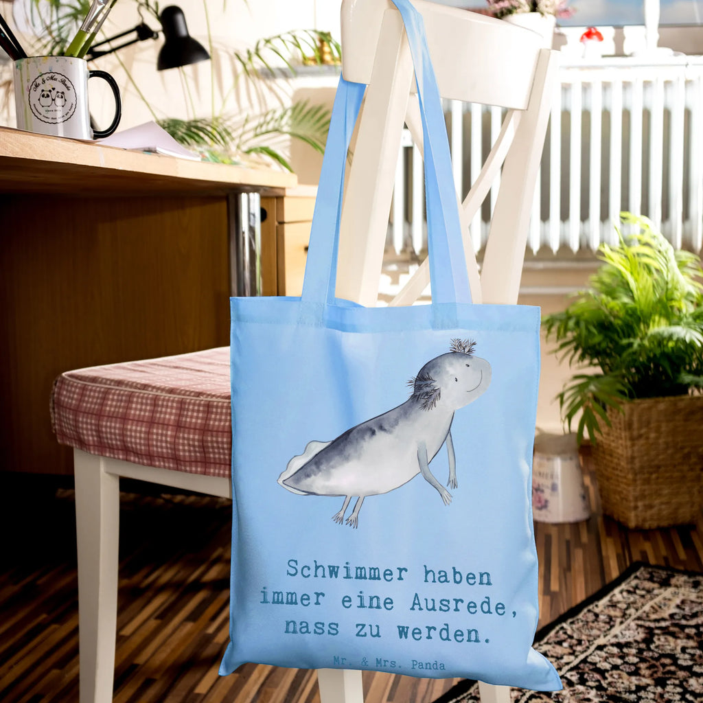 Tragetasche Schwimmen Ausrede Beuteltasche, Beutel, Einkaufstasche, Jutebeutel, Stoffbeutel, Tasche, Shopper, Umhängetasche, Strandtasche, Schultertasche, Stofftasche, Tragetasche, Badetasche, Jutetasche, Einkaufstüte, Laptoptasche, Geschenk, Sport, Sportart, Hobby, Schenken, Danke, Dankeschön, Auszeichnung, Gewinn, Sportler