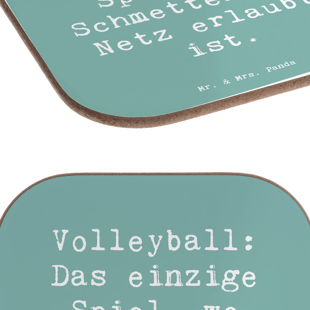 Untersetzer Spruch Volleyball Schmettern