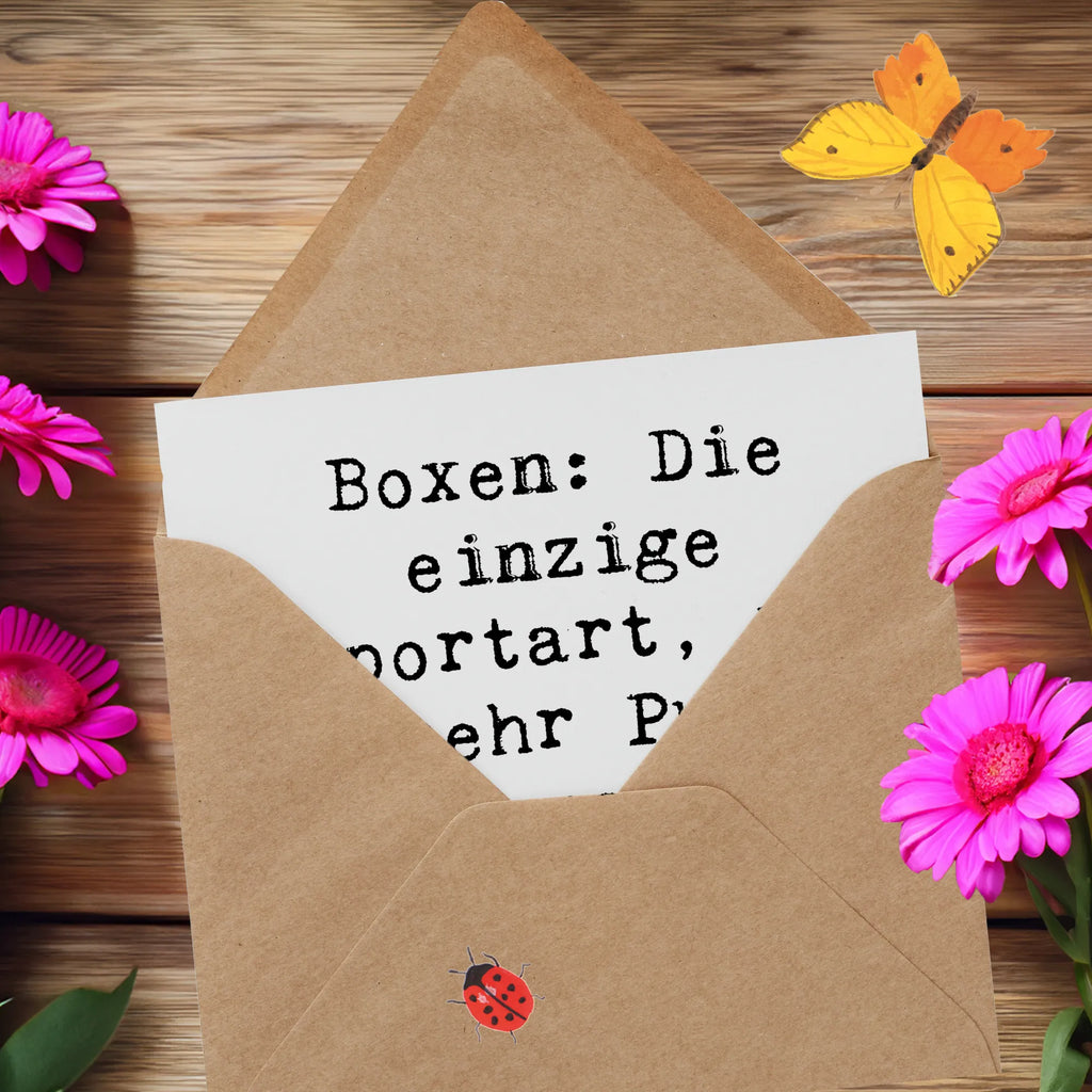 Deluxe Karte Spruch Boxen Schnell Entscheiden Karte, Grußkarte, Klappkarte, Einladungskarte, Glückwunschkarte, Hochzeitskarte, Geburtstagskarte, Hochwertige Grußkarte, Hochwertige Klappkarte, Geschenk, Sport, Sportart, Hobby, Schenken, Danke, Dankeschön, Auszeichnung, Gewinn, Sportler