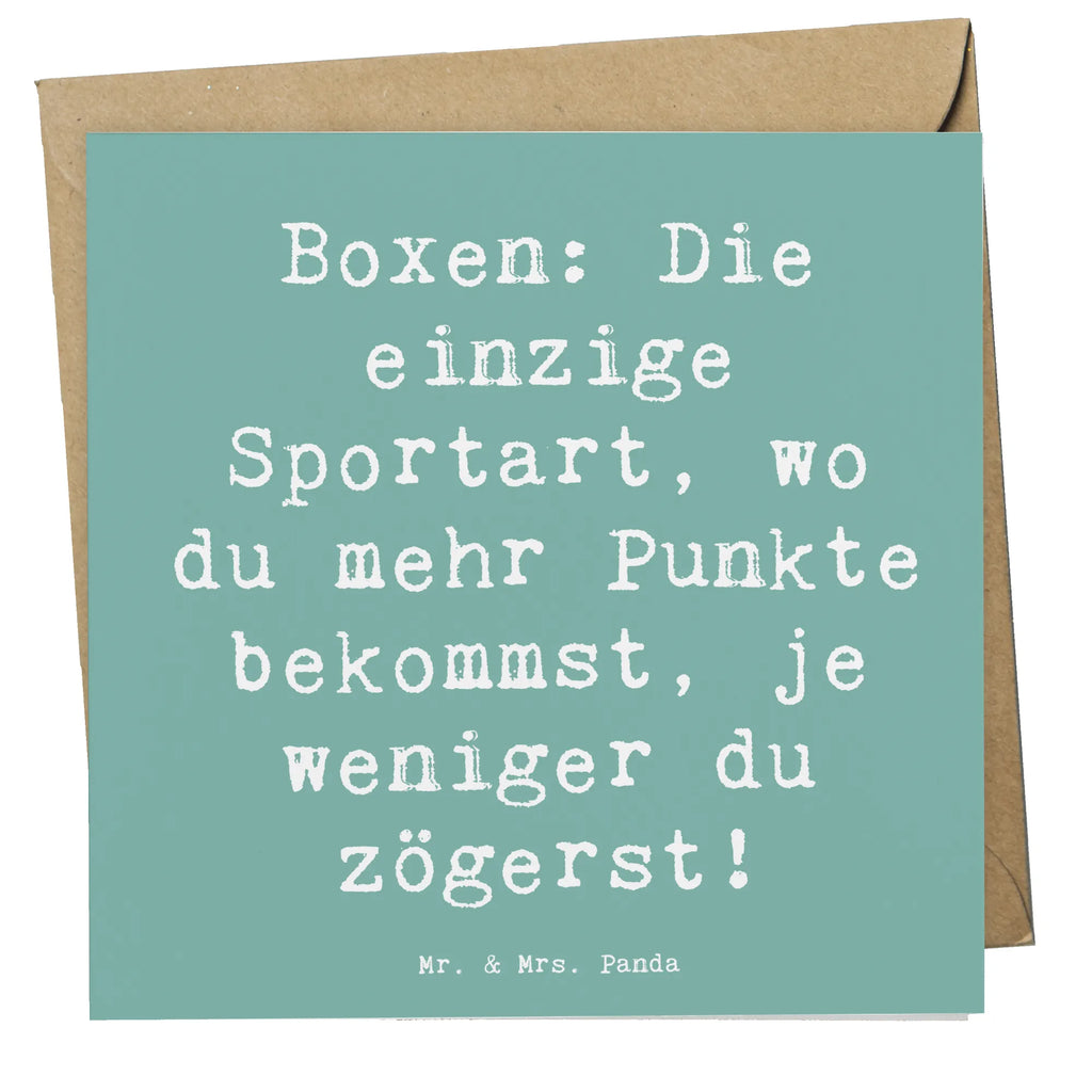 Deluxe Karte Spruch Boxen Schnell Entscheiden Karte, Grußkarte, Klappkarte, Einladungskarte, Glückwunschkarte, Hochzeitskarte, Geburtstagskarte, Hochwertige Grußkarte, Hochwertige Klappkarte, Geschenk, Sport, Sportart, Hobby, Schenken, Danke, Dankeschön, Auszeichnung, Gewinn, Sportler