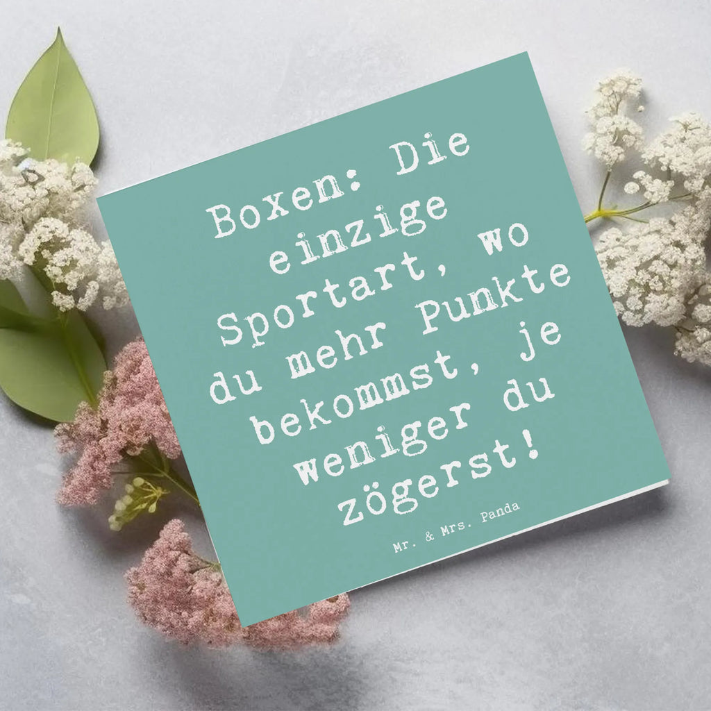 Deluxe Karte Spruch Boxen Schnell Entscheiden Karte, Grußkarte, Klappkarte, Einladungskarte, Glückwunschkarte, Hochzeitskarte, Geburtstagskarte, Hochwertige Grußkarte, Hochwertige Klappkarte, Geschenk, Sport, Sportart, Hobby, Schenken, Danke, Dankeschön, Auszeichnung, Gewinn, Sportler