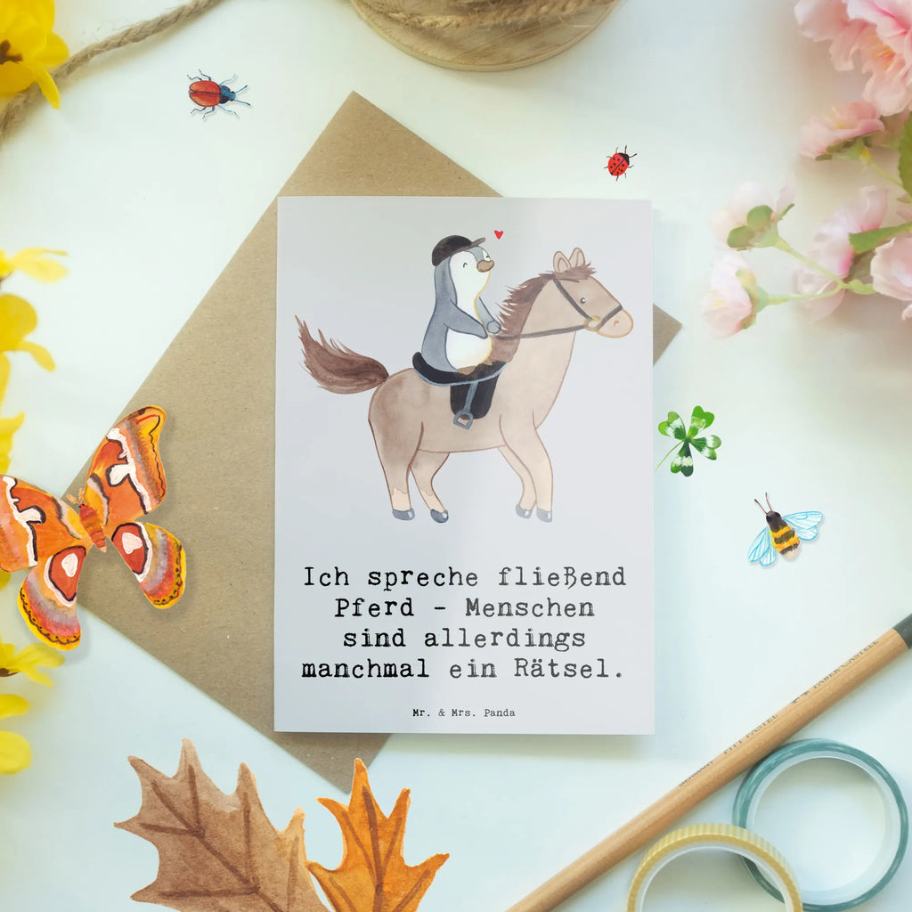 Grußkarte Reiten und Rätsel Grußkarte, Klappkarte, Einladungskarte, Glückwunschkarte, Hochzeitskarte, Geburtstagskarte, Karte, Ansichtskarten, Geschenk, Sport, Sportart, Hobby, Schenken, Danke, Dankeschön, Auszeichnung, Gewinn, Sportler