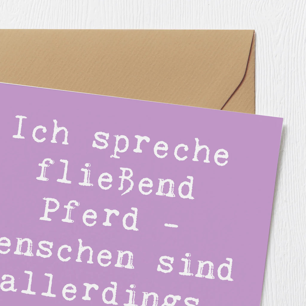 Deluxe Karte Spruch Reiten und Rätsel Karte, Grußkarte, Klappkarte, Einladungskarte, Glückwunschkarte, Hochzeitskarte, Geburtstagskarte, Hochwertige Grußkarte, Hochwertige Klappkarte, Geschenk, Sport, Sportart, Hobby, Schenken, Danke, Dankeschön, Auszeichnung, Gewinn, Sportler