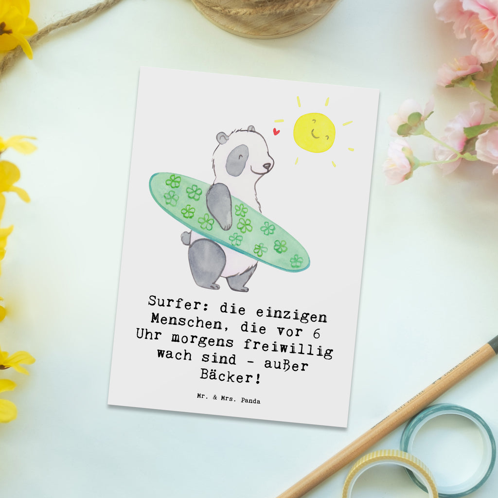 Postkarte Surfen Frühaufsteher Postkarte, Karte, Geschenkkarte, Grußkarte, Einladung, Ansichtskarte, Geburtstagskarte, Einladungskarte, Dankeskarte, Ansichtskarten, Einladung Geburtstag, Einladungskarten Geburtstag, Geschenk, Sport, Sportart, Hobby, Schenken, Danke, Dankeschön, Auszeichnung, Gewinn, Sportler