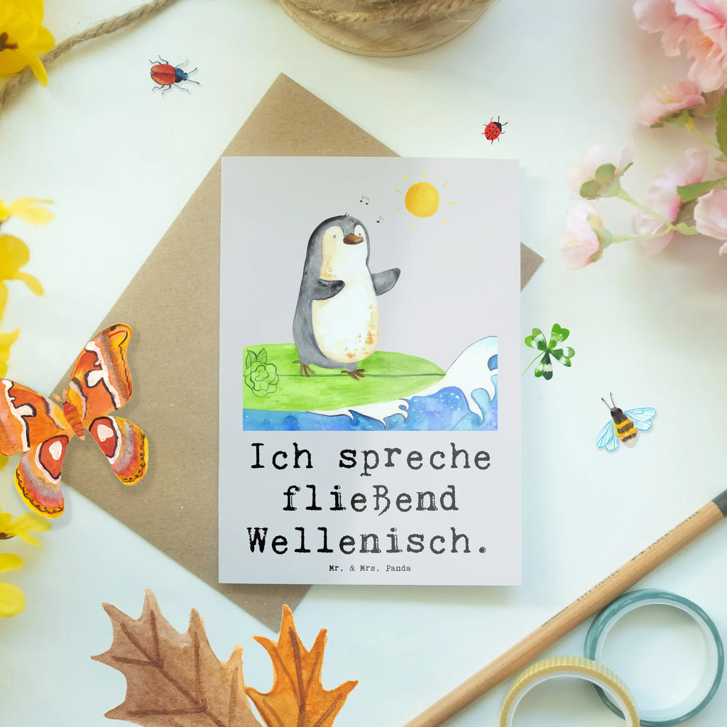 Grußkarte Fließend Surfen Grußkarte, Klappkarte, Einladungskarte, Glückwunschkarte, Hochzeitskarte, Geburtstagskarte, Karte, Ansichtskarten, Geschenk, Sport, Sportart, Hobby, Schenken, Danke, Dankeschön, Auszeichnung, Gewinn, Sportler