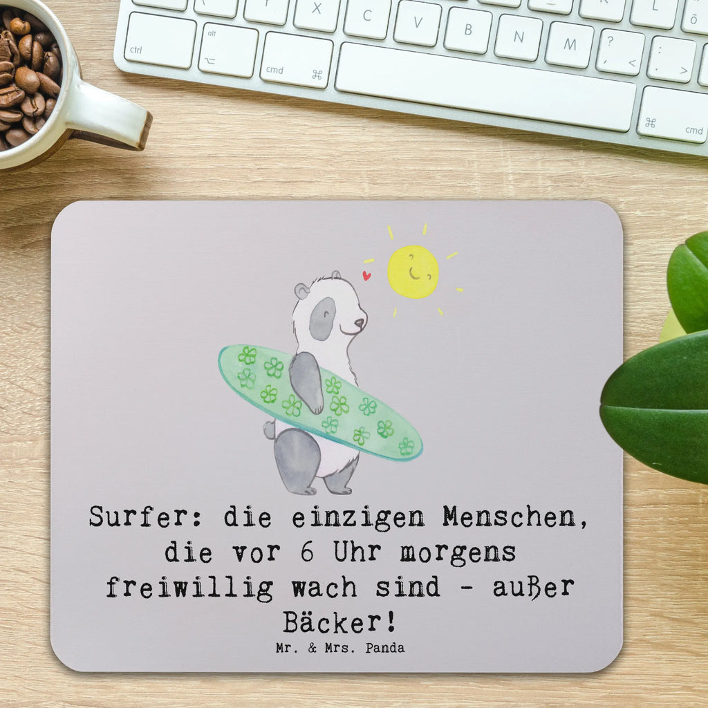 Mauspad Surfen Frühaufsteher Mousepad, Computer zubehör, Büroausstattung, PC Zubehör, Arbeitszimmer, Mauspad, Einzigartiges Mauspad, Designer Mauspad, Mausunterlage, Mauspad Büro, Geschenk, Sport, Sportart, Hobby, Schenken, Danke, Dankeschön, Auszeichnung, Gewinn, Sportler