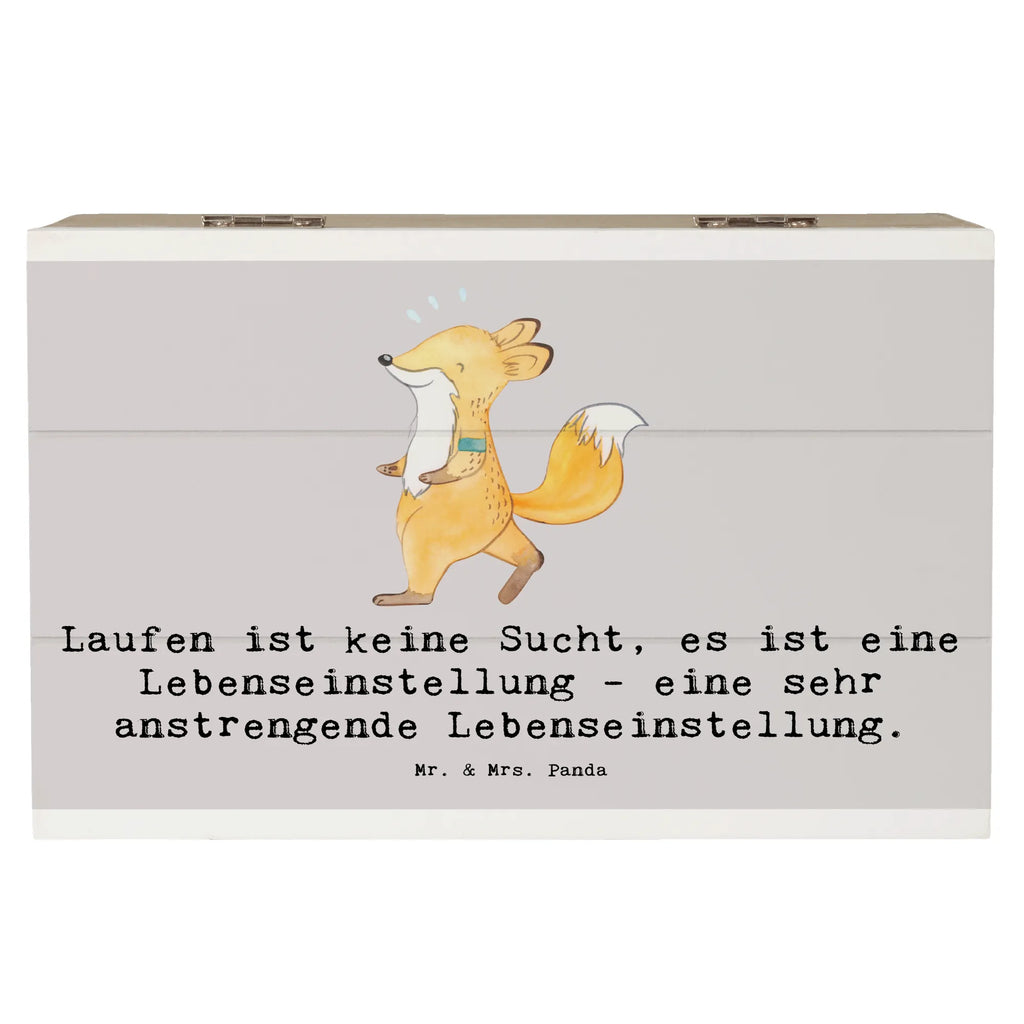 Holzkiste Laufen ist keine Sucht, es ist eine Lebenseinstellung - eine sehr anstrengende Lebenseinstellung. Holzkiste, Kiste, Schatzkiste, Truhe, Schatulle, XXL, Erinnerungsbox, Erinnerungskiste, Dekokiste, Aufbewahrungsbox, Geschenkbox, Geschenkdose, Geschenk, Sport, Sportart, Hobby, Schenken, Danke, Dankeschön, Auszeichnung, Gewinn, Sportler