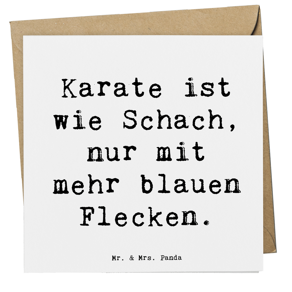 Deluxe Karte Spruch Karate Schach Karte, Grußkarte, Klappkarte, Einladungskarte, Glückwunschkarte, Hochzeitskarte, Geburtstagskarte, Hochwertige Grußkarte, Hochwertige Klappkarte, Geschenk, Sport, Sportart, Hobby, Schenken, Danke, Dankeschön, Auszeichnung, Gewinn, Sportler