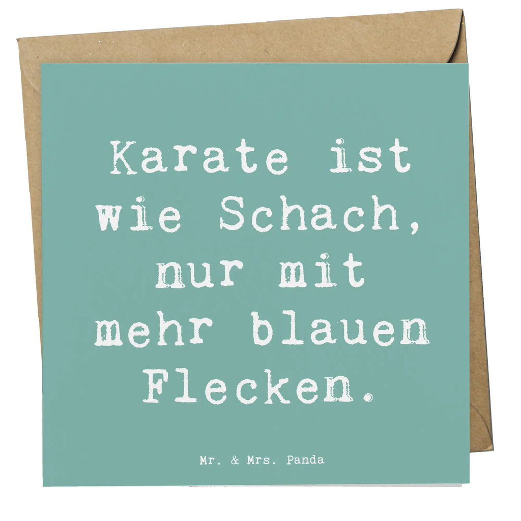 Deluxe Karte Spruch Karate Schach Karte, Grußkarte, Klappkarte, Einladungskarte, Glückwunschkarte, Hochzeitskarte, Geburtstagskarte, Hochwertige Grußkarte, Hochwertige Klappkarte, Geschenk, Sport, Sportart, Hobby, Schenken, Danke, Dankeschön, Auszeichnung, Gewinn, Sportler