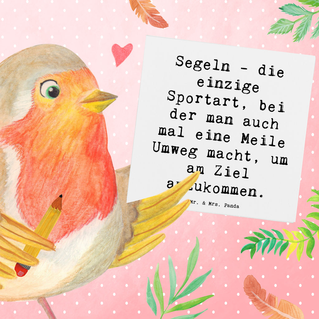 Deluxe Karte Spruch Segeln Umweg Karte, Grußkarte, Klappkarte, Einladungskarte, Glückwunschkarte, Hochzeitskarte, Geburtstagskarte, Hochwertige Grußkarte, Hochwertige Klappkarte, Geschenk, Sport, Sportart, Hobby, Schenken, Danke, Dankeschön, Auszeichnung, Gewinn, Sportler