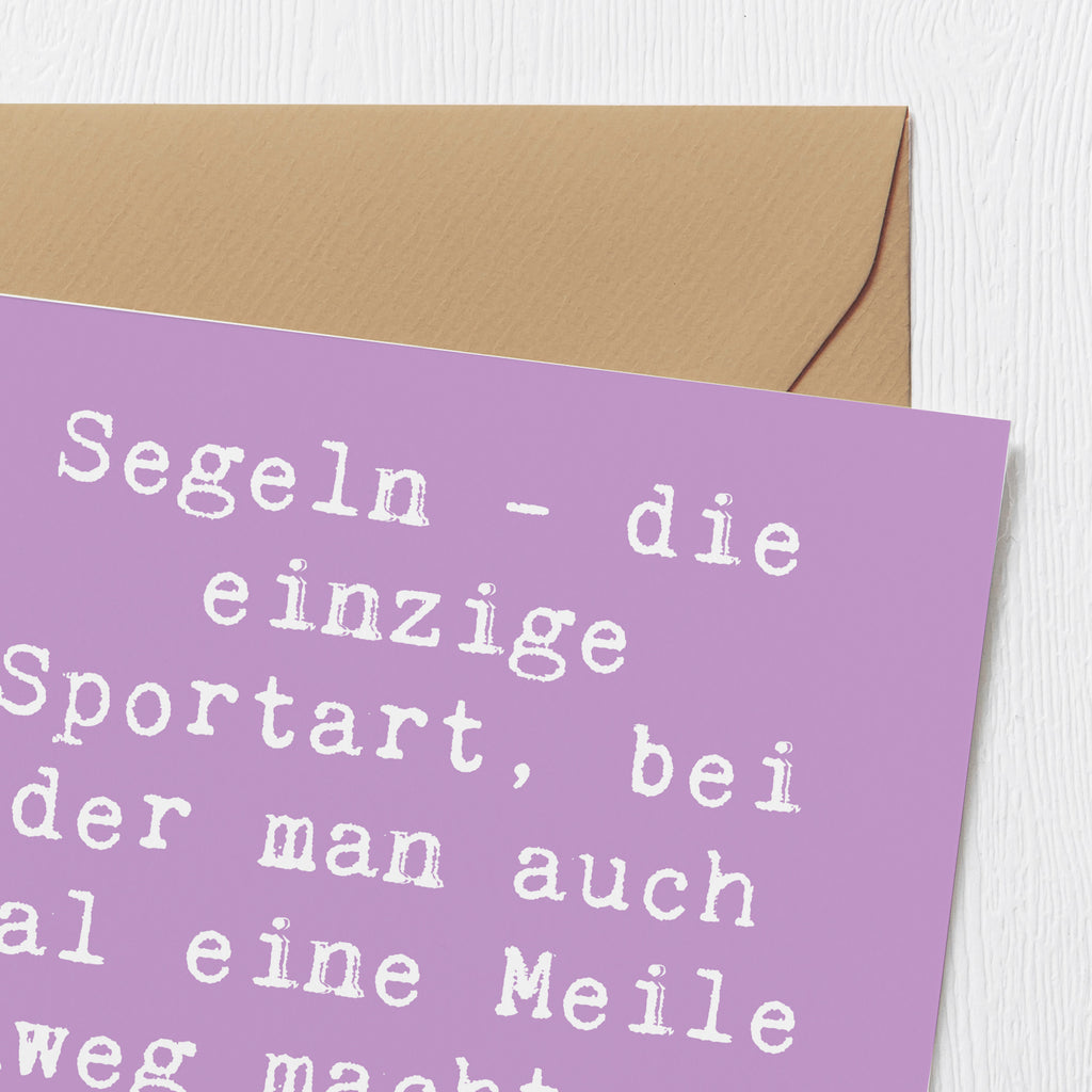 Deluxe Karte Spruch Segeln Umweg Karte, Grußkarte, Klappkarte, Einladungskarte, Glückwunschkarte, Hochzeitskarte, Geburtstagskarte, Hochwertige Grußkarte, Hochwertige Klappkarte, Geschenk, Sport, Sportart, Hobby, Schenken, Danke, Dankeschön, Auszeichnung, Gewinn, Sportler