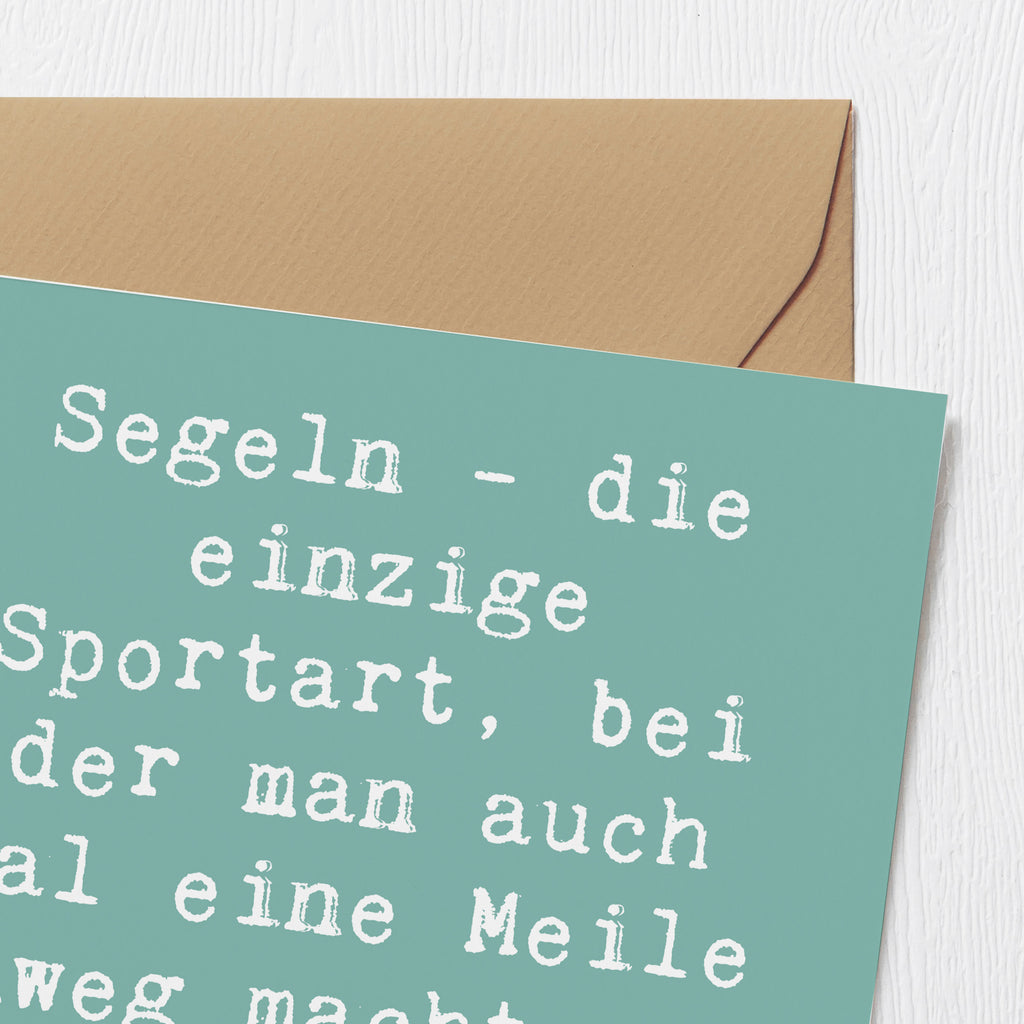 Deluxe Karte Spruch Segeln Umweg Karte, Grußkarte, Klappkarte, Einladungskarte, Glückwunschkarte, Hochzeitskarte, Geburtstagskarte, Hochwertige Grußkarte, Hochwertige Klappkarte, Geschenk, Sport, Sportart, Hobby, Schenken, Danke, Dankeschön, Auszeichnung, Gewinn, Sportler