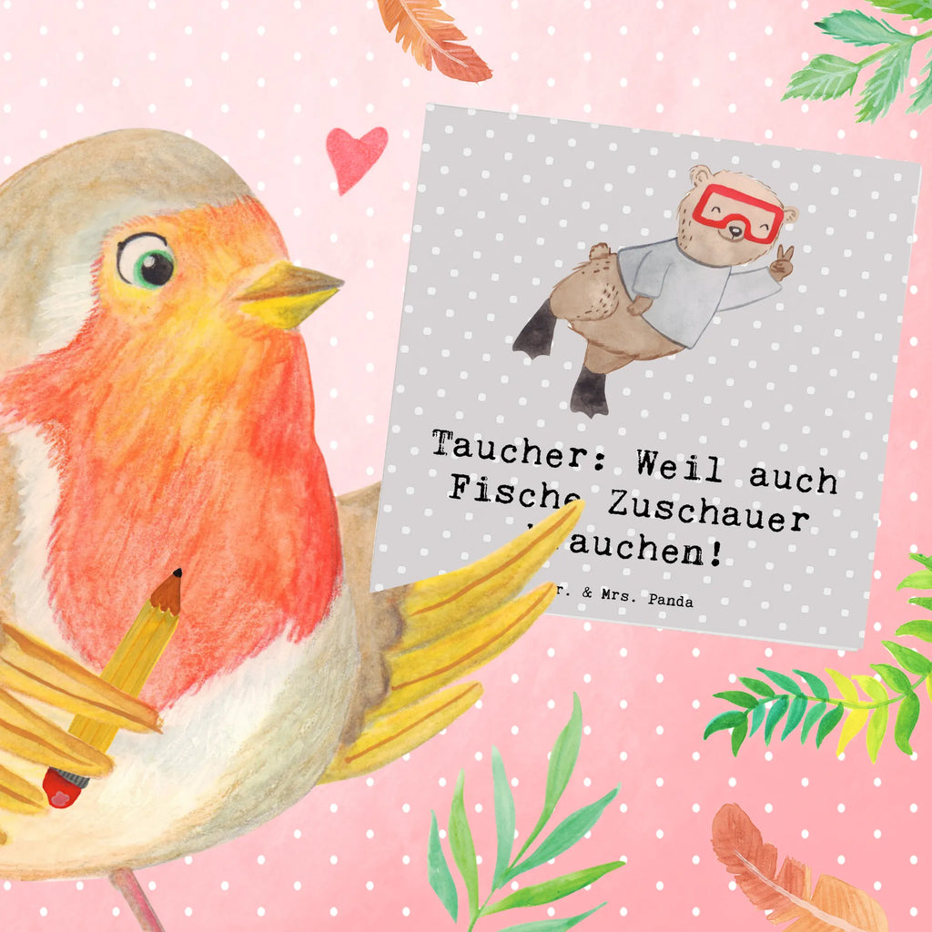 Deluxe Karte Tauchen Zuschauer Karte, Grußkarte, Klappkarte, Einladungskarte, Glückwunschkarte, Hochzeitskarte, Geburtstagskarte, Hochwertige Grußkarte, Hochwertige Klappkarte, Geschenk, Sport, Sportart, Hobby, Schenken, Danke, Dankeschön, Auszeichnung, Gewinn, Sportler