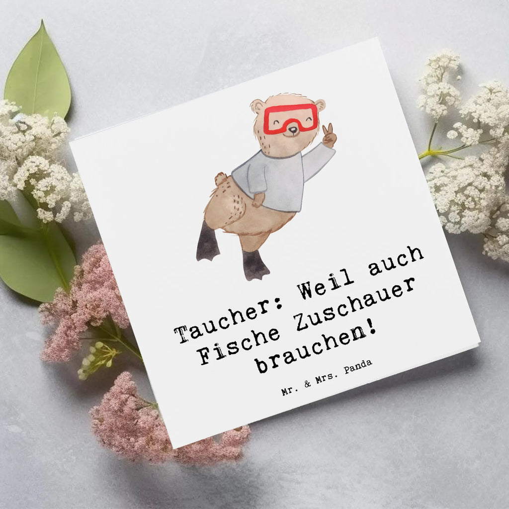 Deluxe Karte Tauchen Zuschauer Karte, Grußkarte, Klappkarte, Einladungskarte, Glückwunschkarte, Hochzeitskarte, Geburtstagskarte, Hochwertige Grußkarte, Hochwertige Klappkarte, Geschenk, Sport, Sportart, Hobby, Schenken, Danke, Dankeschön, Auszeichnung, Gewinn, Sportler