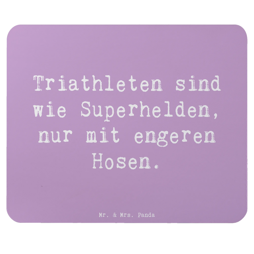 Mauspad Spruch Triathlon Superheld