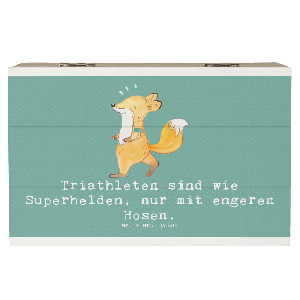 Holzkiste Triathlon Superheld Holzkiste, Kiste, Schatzkiste, Truhe, Schatulle, XXL, Erinnerungsbox, Erinnerungskiste, Dekokiste, Aufbewahrungsbox, Geschenkbox, Geschenkdose, Geschenk, Sport, Sportart, Hobby, Schenken, Danke, Dankeschön, Auszeichnung, Gewinn, Sportler