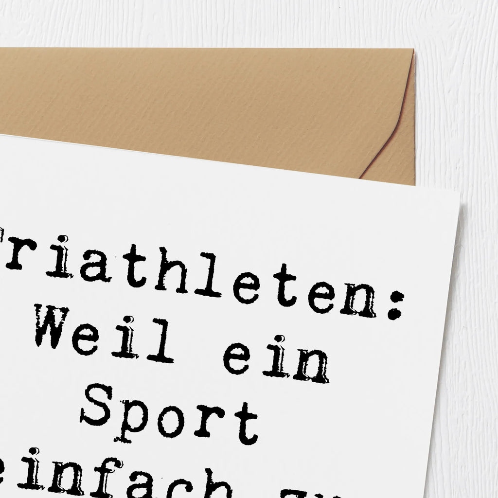 Deluxe Karte Spruch Triathlon Helden Karte, Grußkarte, Klappkarte, Einladungskarte, Glückwunschkarte, Hochzeitskarte, Geburtstagskarte, Hochwertige Grußkarte, Hochwertige Klappkarte, Geschenk, Sport, Sportart, Hobby, Schenken, Danke, Dankeschön, Auszeichnung, Gewinn, Sportler