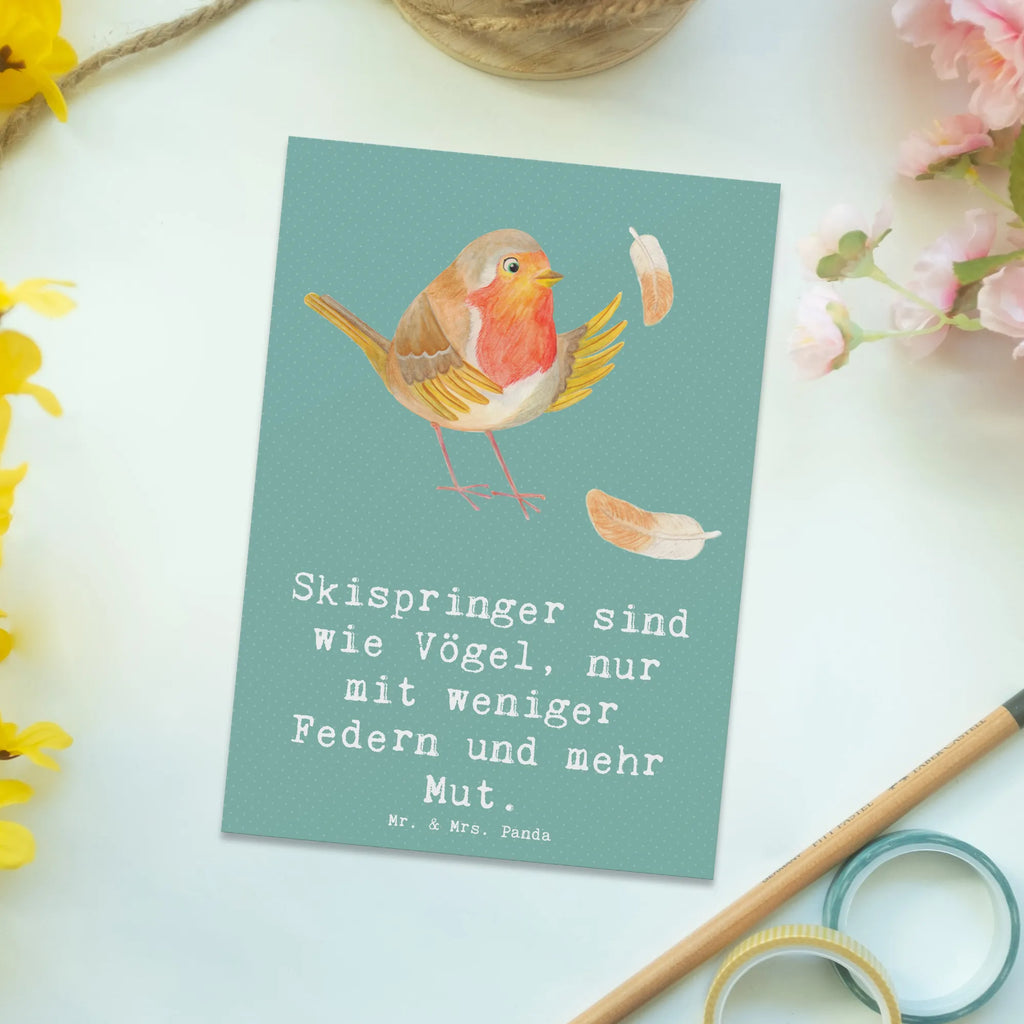 Postkarte Skispringen Mut Postkarte, Karte, Geschenkkarte, Grußkarte, Einladung, Ansichtskarte, Geburtstagskarte, Einladungskarte, Dankeskarte, Ansichtskarten, Einladung Geburtstag, Einladungskarten Geburtstag, Geschenk, Sport, Sportart, Hobby, Schenken, Danke, Dankeschön, Auszeichnung, Gewinn, Sportler