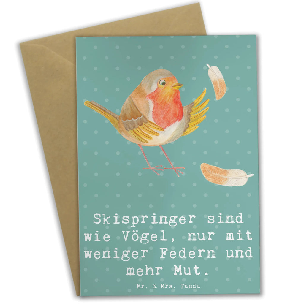 Grußkarte Skispringen Mut Grußkarte, Klappkarte, Einladungskarte, Glückwunschkarte, Hochzeitskarte, Geburtstagskarte, Karte, Ansichtskarten, Geschenk, Sport, Sportart, Hobby, Schenken, Danke, Dankeschön, Auszeichnung, Gewinn, Sportler