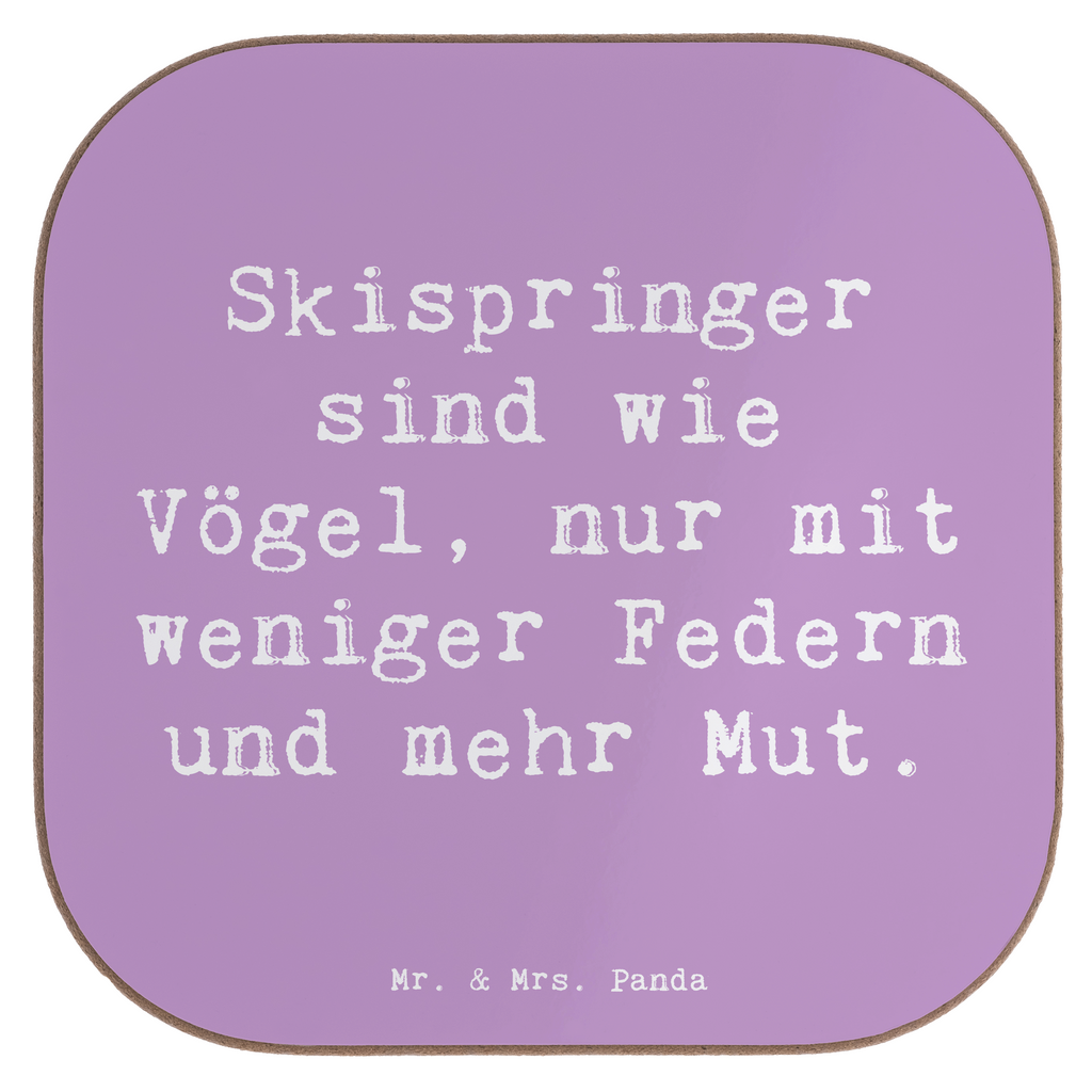 Untersetzer Spruch Skispringen Mut