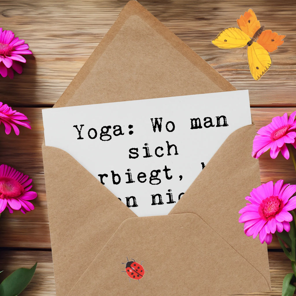 Deluxe Karte Spruch Yoga Balance Karte, Grußkarte, Klappkarte, Einladungskarte, Glückwunschkarte, Hochzeitskarte, Geburtstagskarte, Hochwertige Grußkarte, Hochwertige Klappkarte, Geschenk, Sport, Sportart, Hobby, Schenken, Danke, Dankeschön, Auszeichnung, Gewinn, Sportler