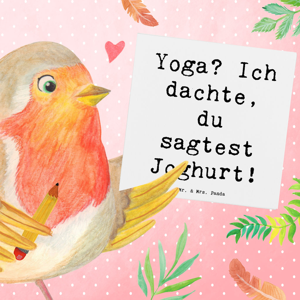 Deluxe Karte Spruch Yoga Humor Karte, Grußkarte, Klappkarte, Einladungskarte, Glückwunschkarte, Hochzeitskarte, Geburtstagskarte, Hochwertige Grußkarte, Hochwertige Klappkarte, Geschenk, Sport, Sportart, Hobby, Schenken, Danke, Dankeschön, Auszeichnung, Gewinn, Sportler