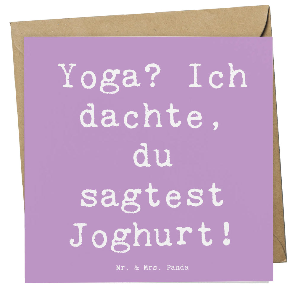 Deluxe Karte Spruch Yoga Humor Karte, Grußkarte, Klappkarte, Einladungskarte, Glückwunschkarte, Hochzeitskarte, Geburtstagskarte, Hochwertige Grußkarte, Hochwertige Klappkarte, Geschenk, Sport, Sportart, Hobby, Schenken, Danke, Dankeschön, Auszeichnung, Gewinn, Sportler