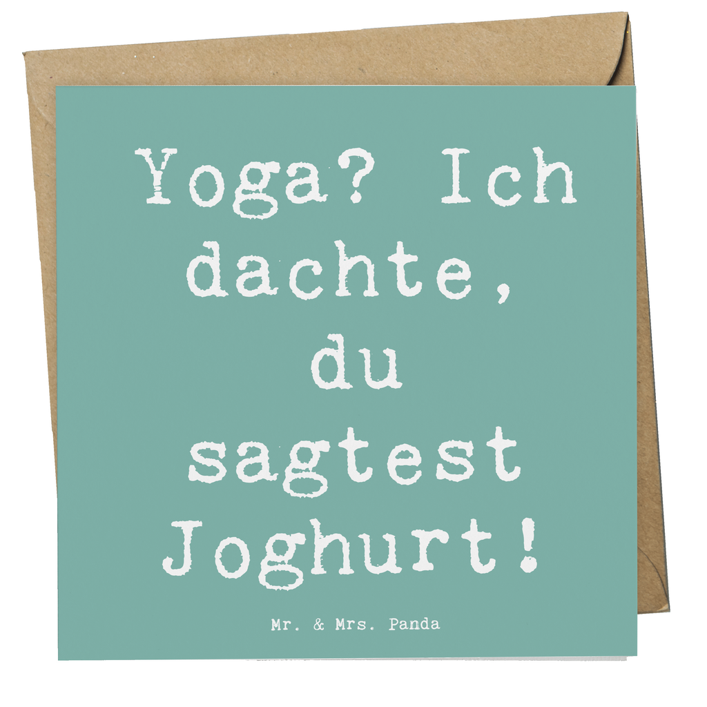 Deluxe Karte Spruch Yoga Humor Karte, Grußkarte, Klappkarte, Einladungskarte, Glückwunschkarte, Hochzeitskarte, Geburtstagskarte, Hochwertige Grußkarte, Hochwertige Klappkarte, Geschenk, Sport, Sportart, Hobby, Schenken, Danke, Dankeschön, Auszeichnung, Gewinn, Sportler