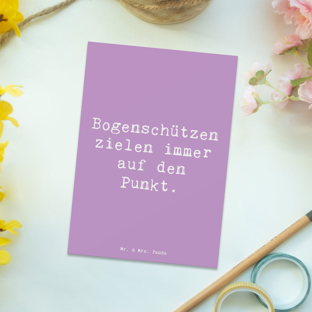 Postkarte Spruch Bogenschützen Fokussierung Postkarte, Karte, Geschenkkarte, Grußkarte, Einladung, Ansichtskarte, Geburtstagskarte, Einladungskarte, Dankeskarte, Ansichtskarten, Einladung Geburtstag, Einladungskarten Geburtstag, Geschenk, Sport, Sportart, Hobby, Schenken, Danke, Dankeschön, Auszeichnung, Gewinn, Sportler