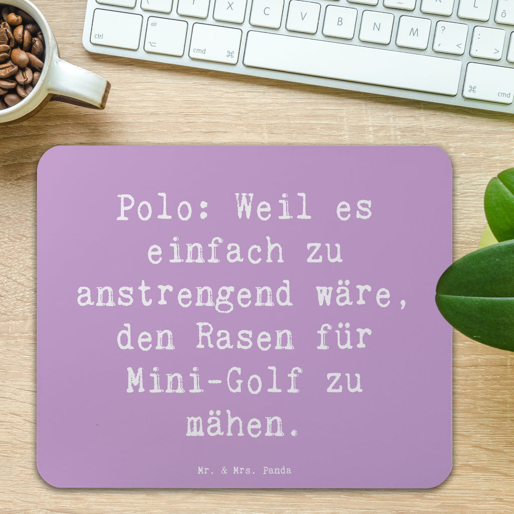 Mauspad Spruch Polo Spaß