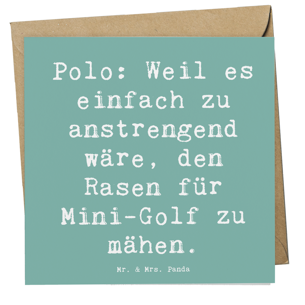 Deluxe Karte Spruch Polo Spaß Karte, Grußkarte, Klappkarte, Einladungskarte, Glückwunschkarte, Hochzeitskarte, Geburtstagskarte, Hochwertige Grußkarte, Hochwertige Klappkarte, Geschenk, Sport, Sportart, Hobby, Schenken, Danke, Dankeschön, Auszeichnung, Gewinn, Sportler