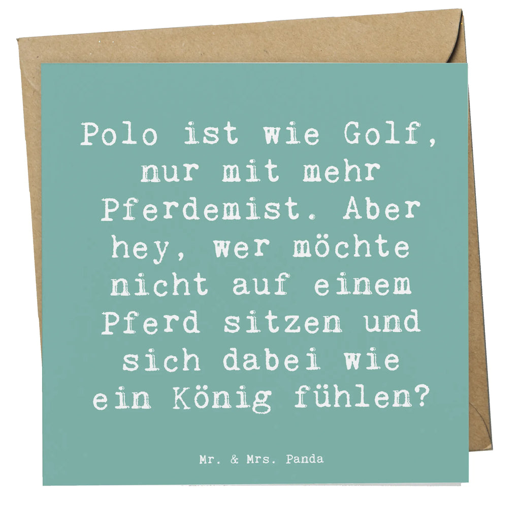 Deluxe Karte Spruch Polo Abenteuer Karte, Grußkarte, Klappkarte, Einladungskarte, Glückwunschkarte, Hochzeitskarte, Geburtstagskarte, Hochwertige Grußkarte, Hochwertige Klappkarte, Geschenk, Sport, Sportart, Hobby, Schenken, Danke, Dankeschön, Auszeichnung, Gewinn, Sportler