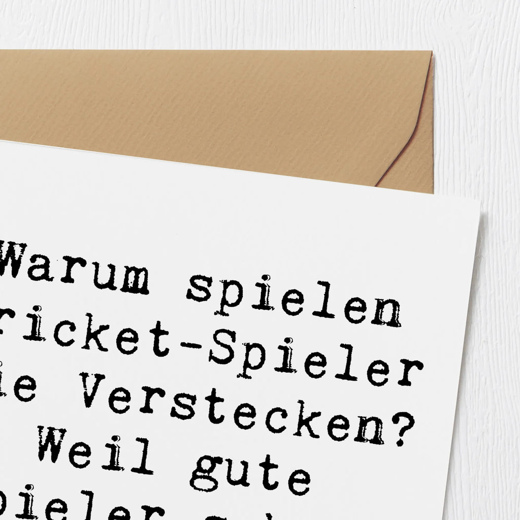 Deluxe Karte Spruch Cricket Verstecken Karte, Grußkarte, Klappkarte, Einladungskarte, Glückwunschkarte, Hochzeitskarte, Geburtstagskarte, Hochwertige Grußkarte, Hochwertige Klappkarte, Geschenk, Sport, Sportart, Hobby, Schenken, Danke, Dankeschön, Auszeichnung, Gewinn, Sportler