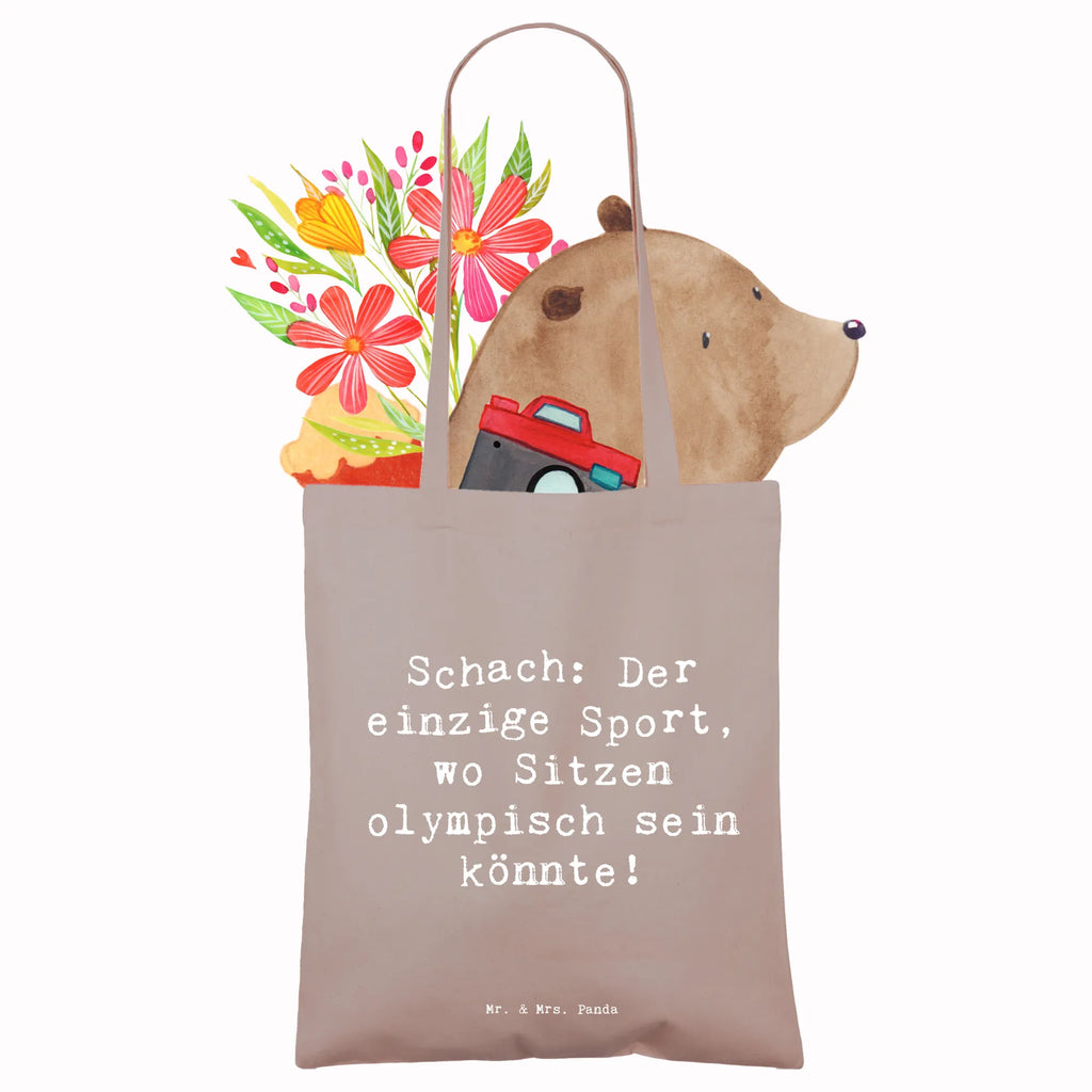 Tragetasche Spruch Schach: Der einzige Sport, wo Sitzen olympisch sein könnte! Beuteltasche, Beutel, Einkaufstasche, Jutebeutel, Stoffbeutel, Tasche, Shopper, Umhängetasche, Strandtasche, Schultertasche, Stofftasche, Tragetasche, Badetasche, Jutetasche, Einkaufstüte, Laptoptasche, Geschenk, Sport, Sportart, Hobby, Schenken, Danke, Dankeschön, Auszeichnung, Gewinn, Sportler