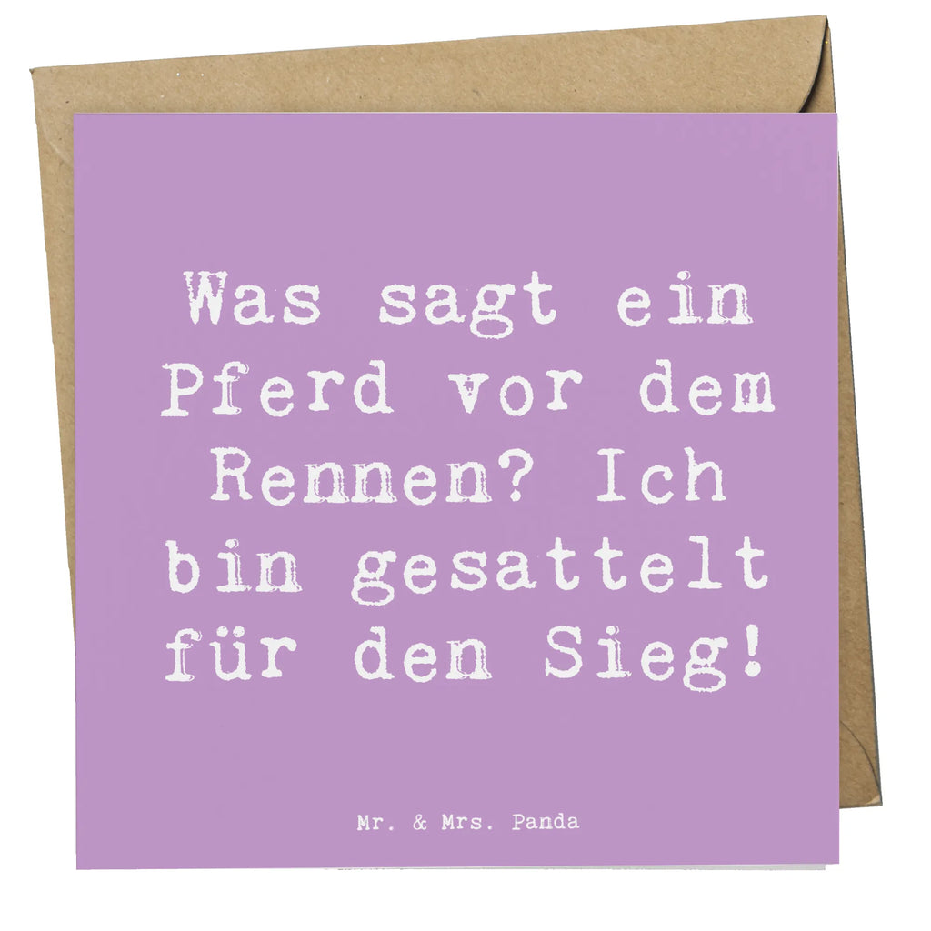 Deluxe Karte Spruch Pferderennen Erfolg Karte, Grußkarte, Klappkarte, Einladungskarte, Glückwunschkarte, Hochzeitskarte, Geburtstagskarte, Hochwertige Grußkarte, Hochwertige Klappkarte, Geschenk, Sport, Sportart, Hobby, Schenken, Danke, Dankeschön, Auszeichnung, Gewinn, Sportler